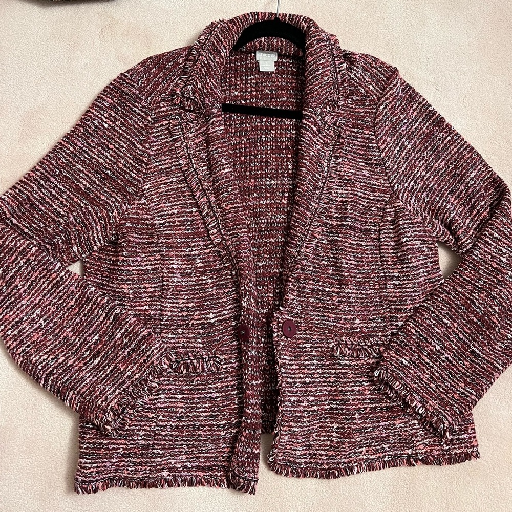 Chicos Knit Blazer